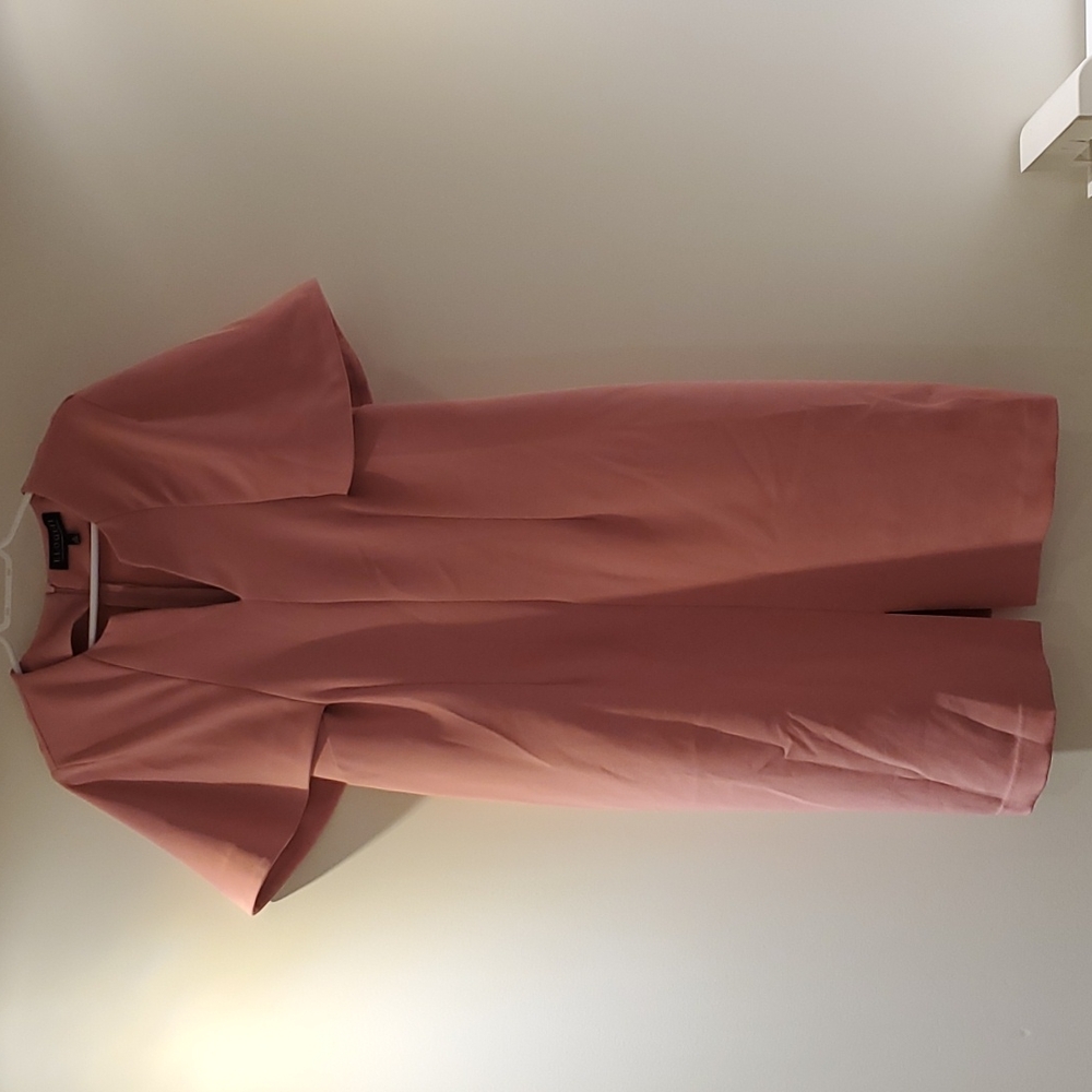 Eloquii Pink Flutter Sleeve Dress